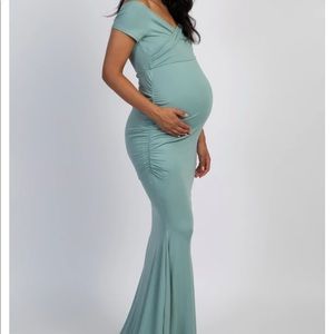 Pinkblush Teal Maternity Dress